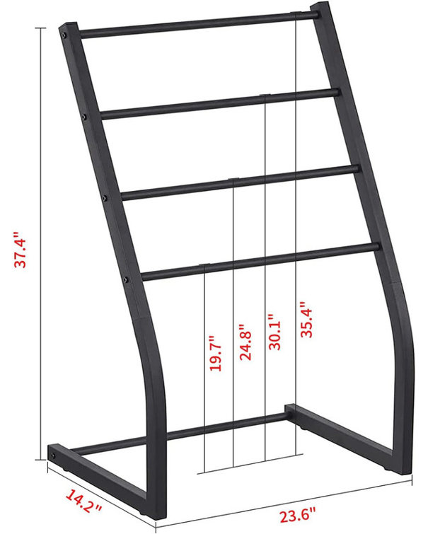 Outdoor ladder towel discount rack